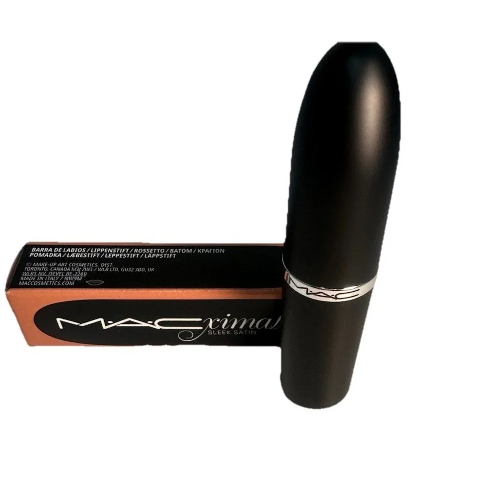 MAC MACximal Sleek Satin Lipstick 836 Fleshpot Pale Pink Beige Nude 0.12oz NEW